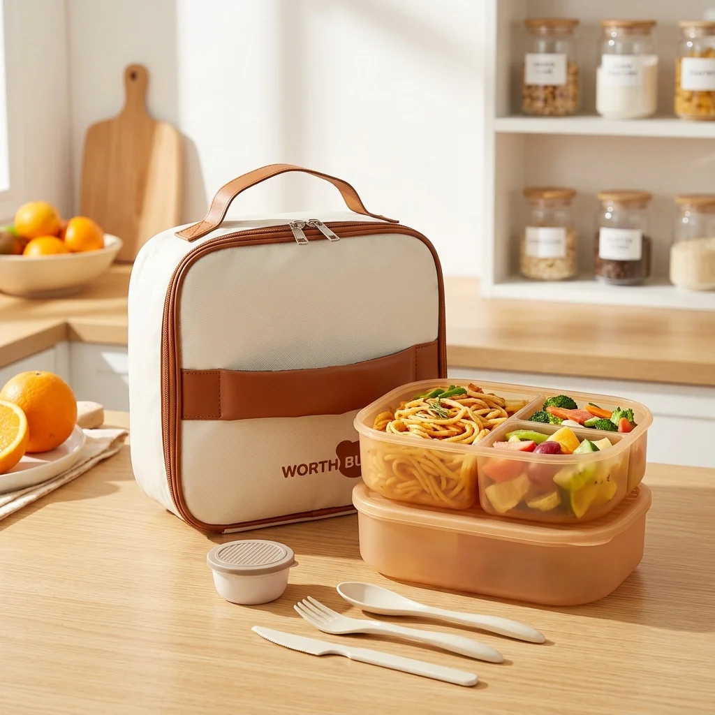 Food Storage With Dividers - Detachable Plastic Bento Box Microwavable 3