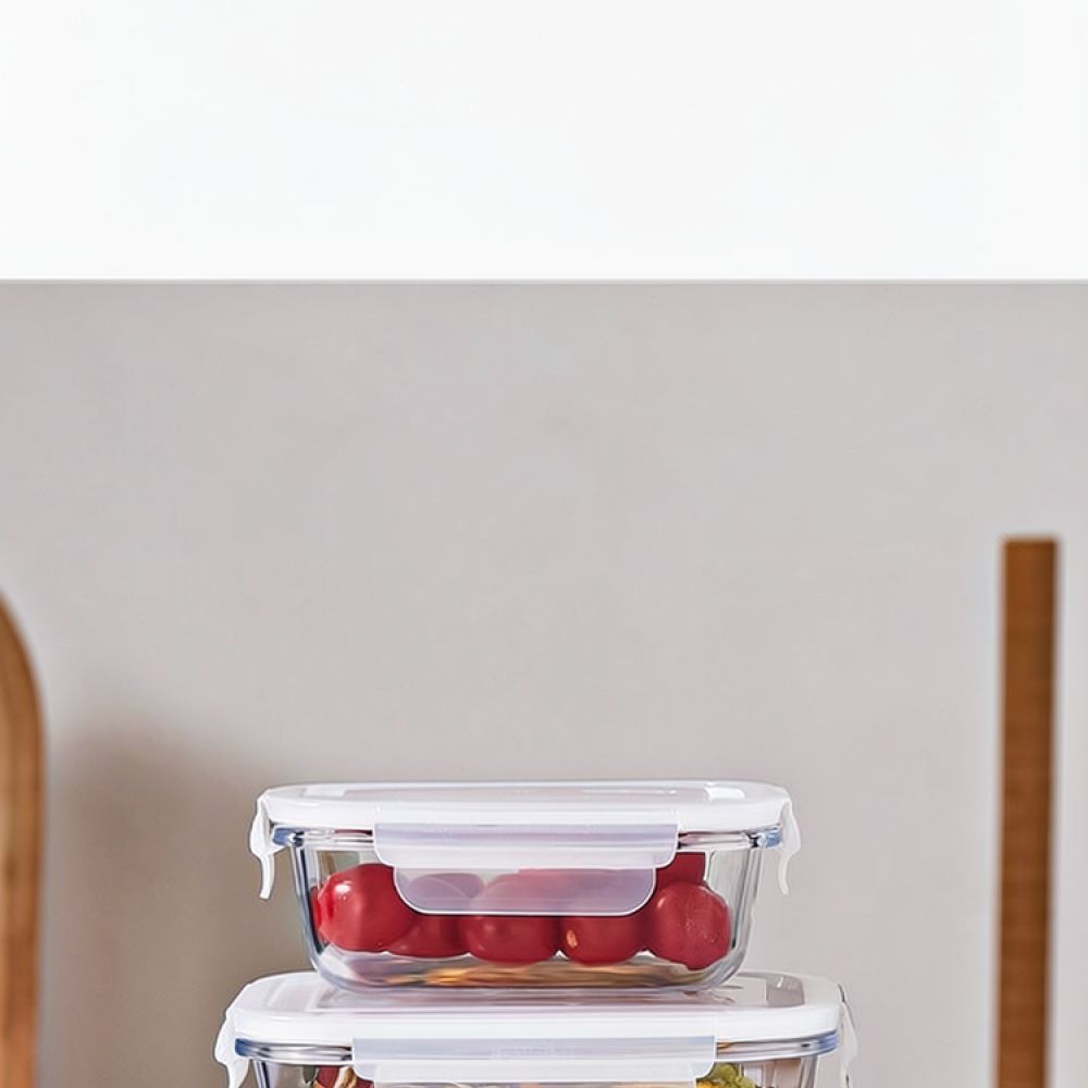Food Storage With Dividers - Microwave Safe Glass Bento Lunch Box