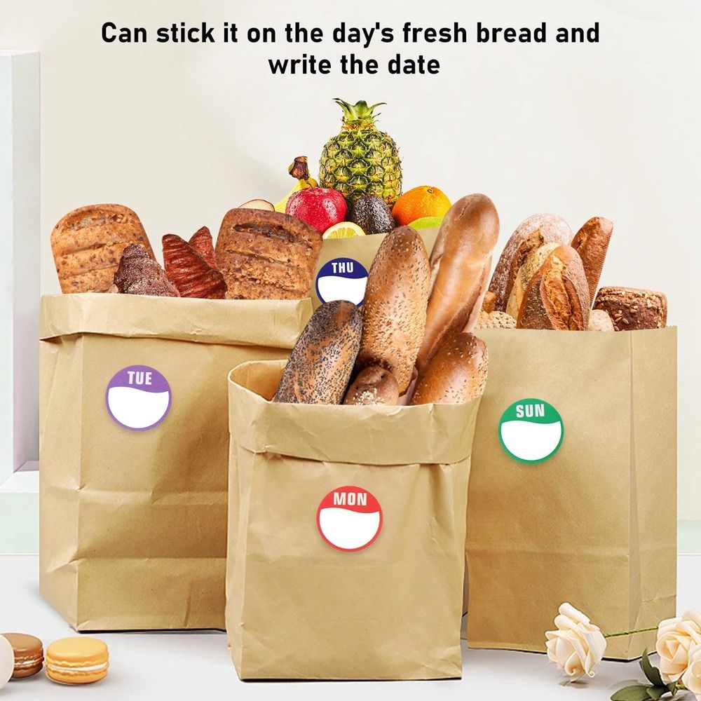 Food Storage Labels - New Paper Week Stickers 500 Pcs