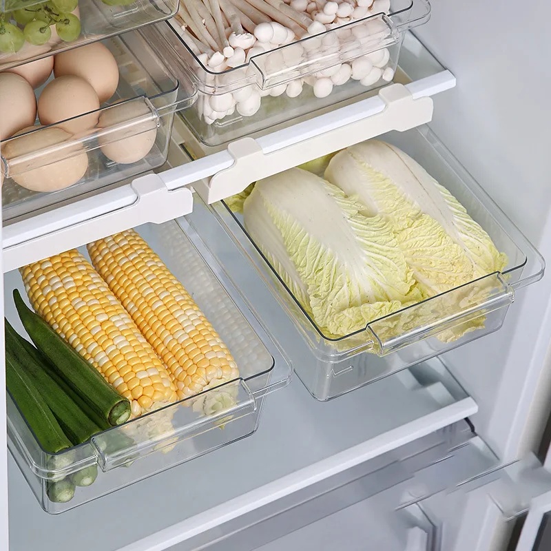 Hanging Pull Out Fridge Drawer - огляд і ціна Food Storage With Dividers