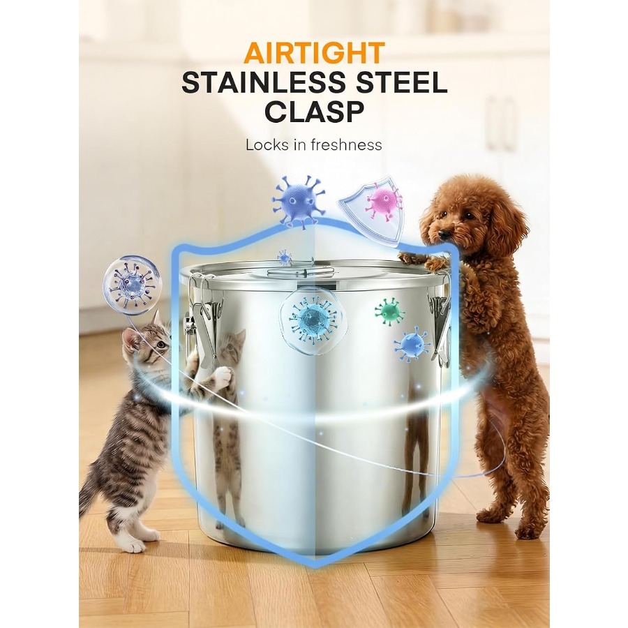 35LBS Airtight Stainless Steel - огляд і ціна Food Storage Containers