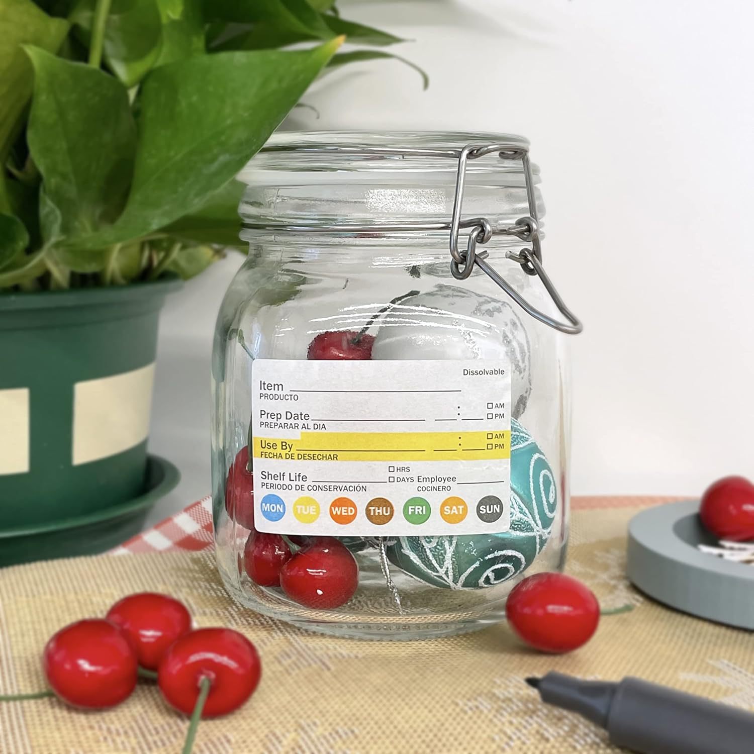 250Pcs/Roll Food Date Labels W - огляд і ціна Food Storage Labels