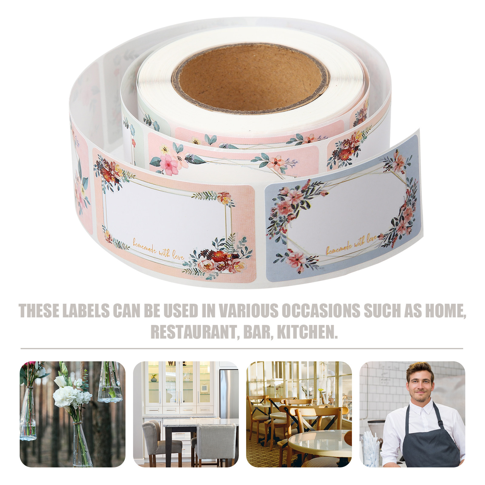 3 Rolls Blank Name Sticker Lab - огляд і ціна Food Storage Labels