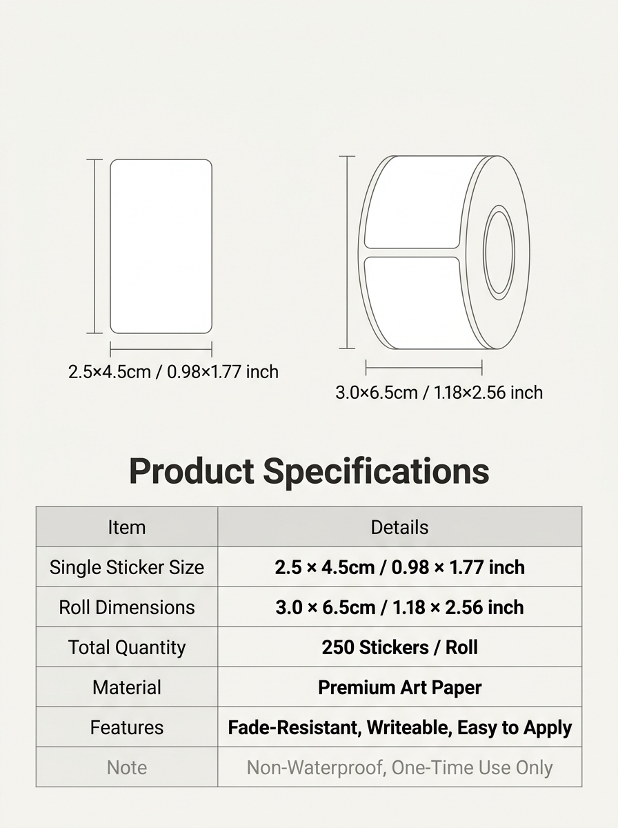 250Pcs/Roll Name Storage Books - огляд і ціна Food Storage Labels
