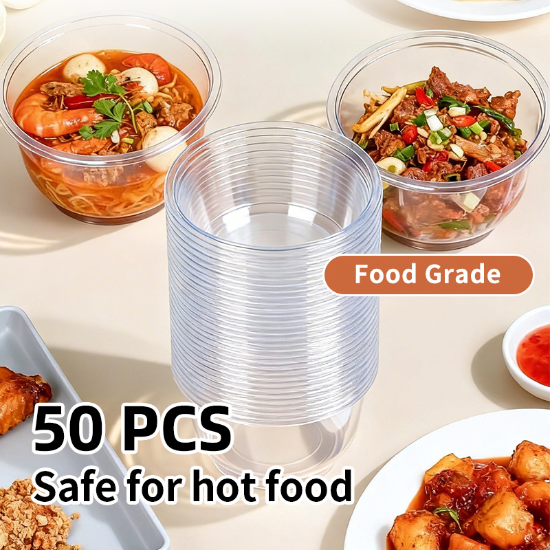 Disposable Plastic Bowls Trans - огляд і ціна Food Storage Meals