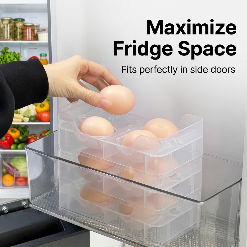 Stackable Egg Holder Fridge Or - огляд і ціна Food Storage With Dividers