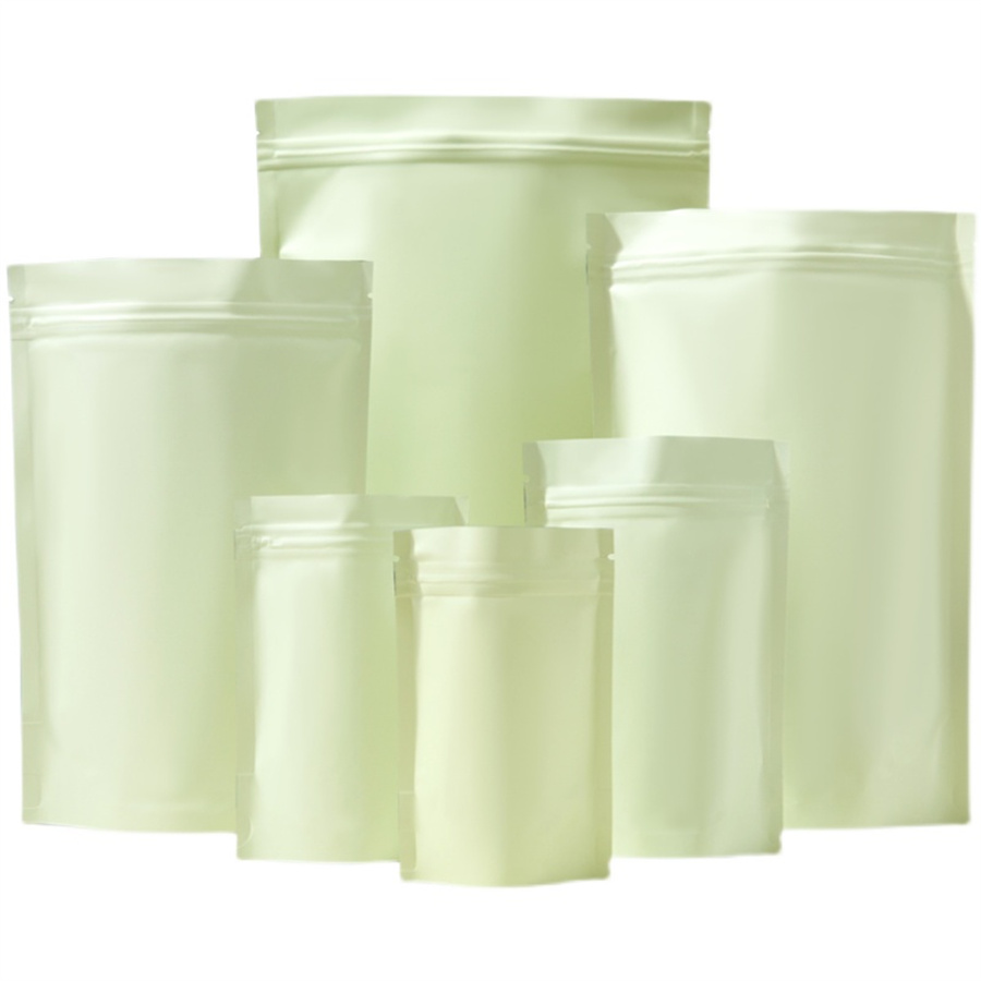 50/100PCS Matte Pale Yellow Zi - огляд і ціна Food Storage Bag