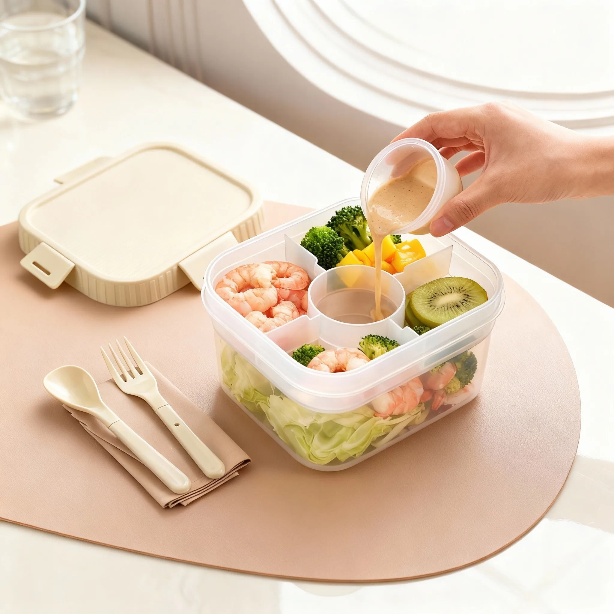 Portable Plastic Double-layer  - огляд і ціна Food Storage Oven Safe