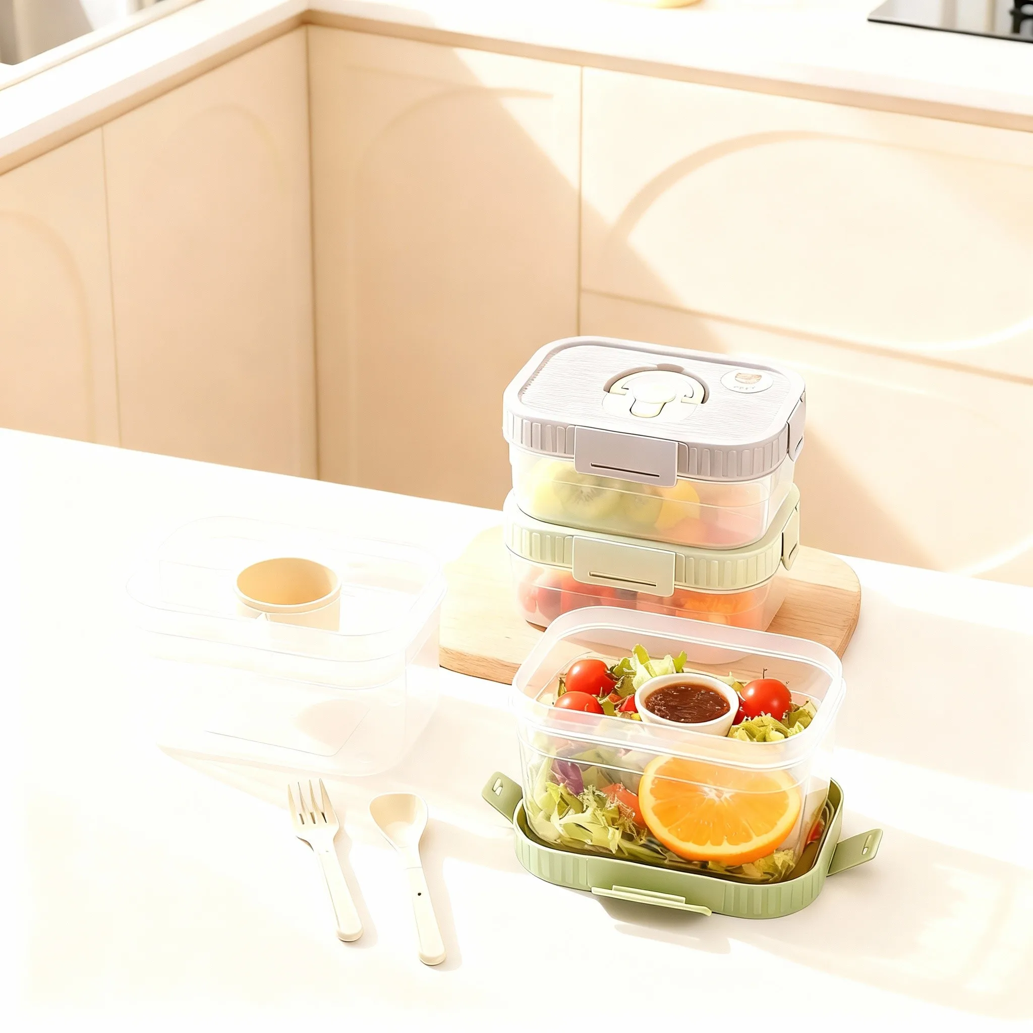 Portable Plastic Double-layer  - огляд і ціна Food Storage Oven Safe