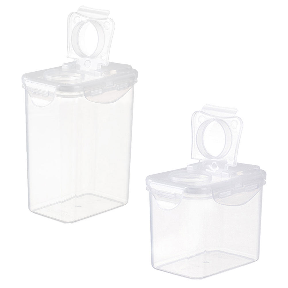 2Pcs Storage Jars Set Clear Pl - огляд і ціна Food Storage Containers