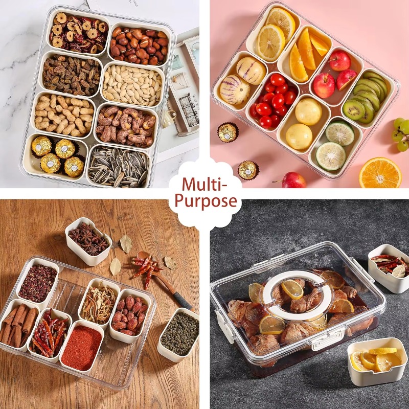 Kitchen Plastic PET 8 Compartm - огляд і ціна Food Storage With Dividers