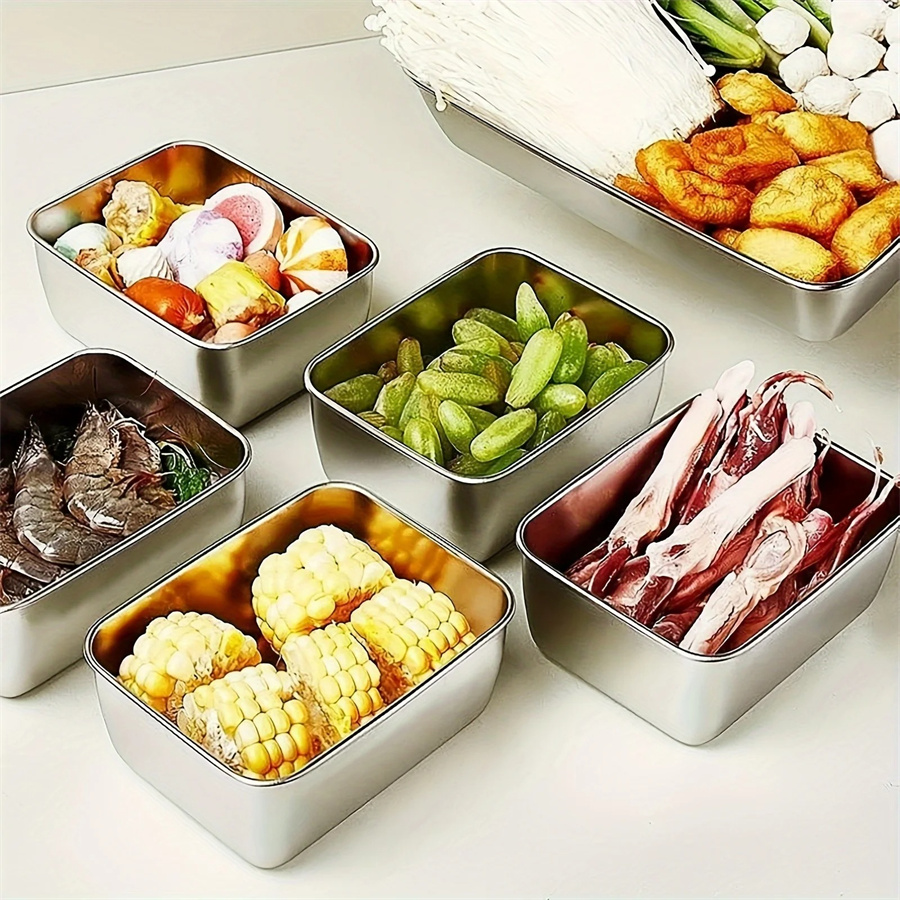 1/3/5pcs Stainless Steel Food  - огляд і ціна Food Storage Oven Safe