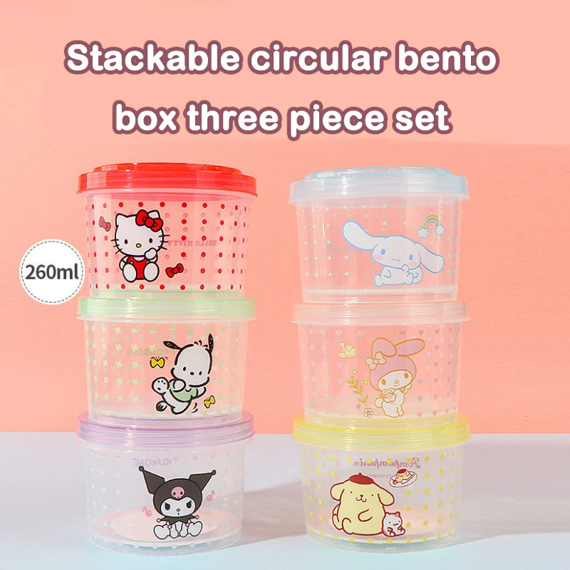 Kitty Bento Box Set 3 Pieces C - огляд і ціна Food Storage Oven Safe