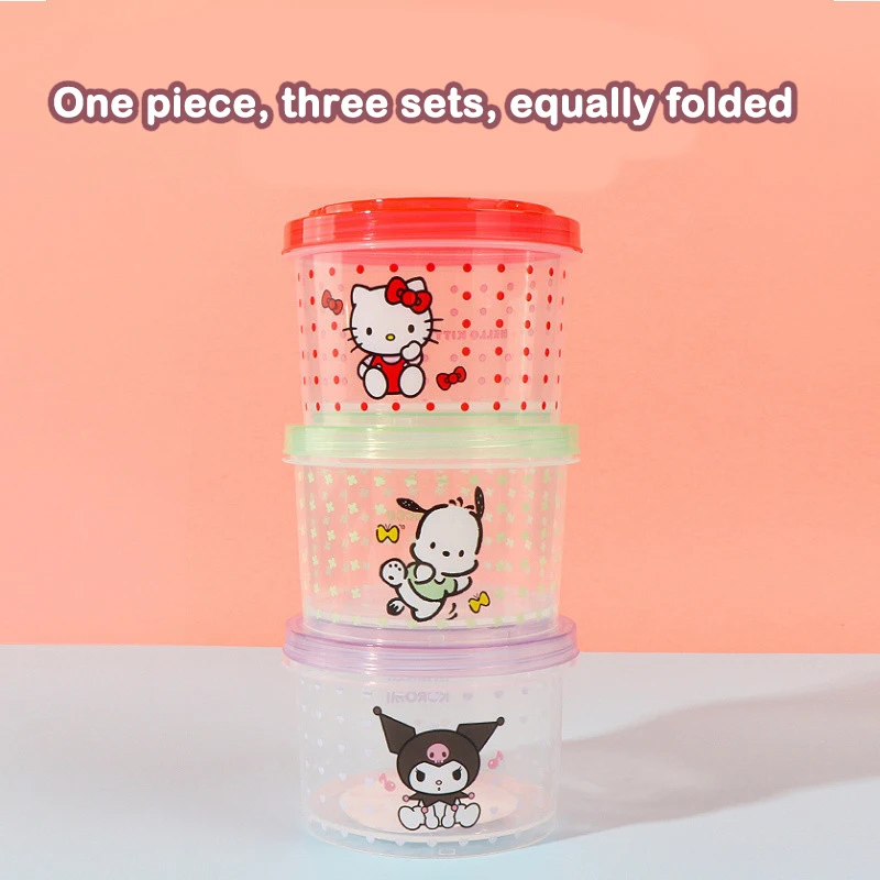 Kitty Bento Box Set 3 Pieces C - огляд і ціна Food Storage Oven Safe